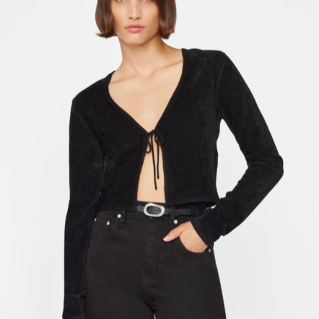 Black Velvet Tie Top From Frame